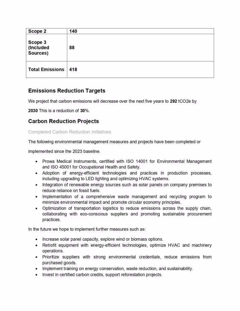 Carbon Reduction Plan Page 3